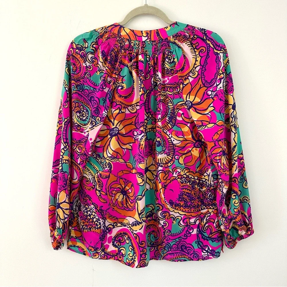 LILLY PULITZER Elsa Silk Blouse - Picture 4 of 13